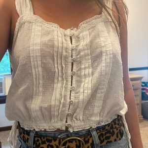 free people flowy crop top